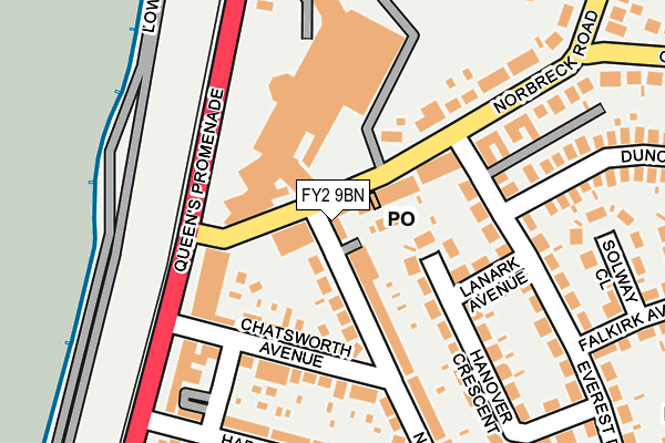 FY2 9BN map - OS OpenMap – Local (Ordnance Survey)