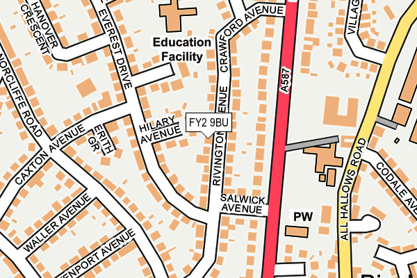 FY2 9BU map - OS OpenMap – Local (Ordnance Survey)