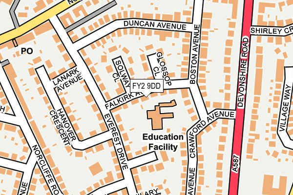 FY2 9DD map - OS OpenMap – Local (Ordnance Survey)