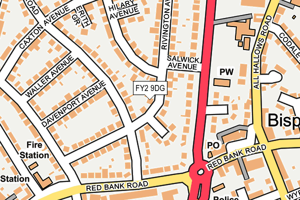 FY2 9DG map - OS OpenMap – Local (Ordnance Survey)