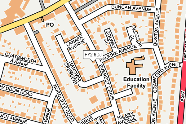 FY2 9DJ map - OS OpenMap – Local (Ordnance Survey)