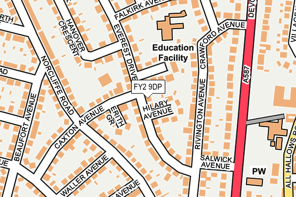 FY2 9DP map - OS OpenMap – Local (Ordnance Survey)