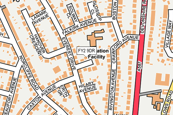 FY2 9DR map - OS OpenMap – Local (Ordnance Survey)