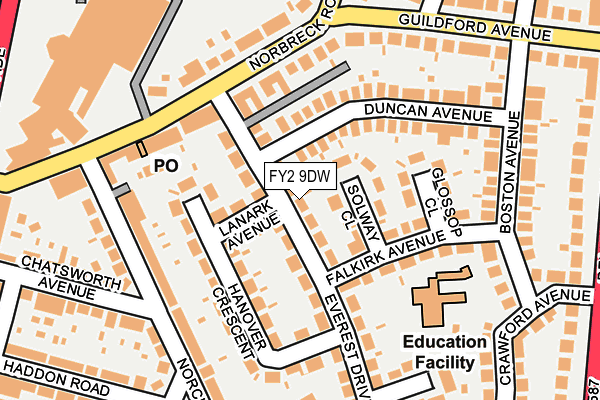 FY2 9DW map - OS OpenMap – Local (Ordnance Survey)