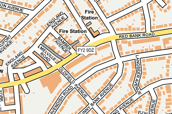FY2 9DZ map - OS OpenMap – Local (Ordnance Survey)