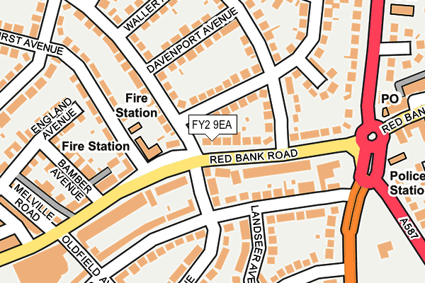 FY2 9EA map - OS OpenMap – Local (Ordnance Survey)