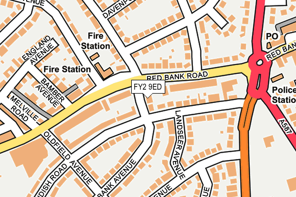 FY2 9ED map - OS OpenMap – Local (Ordnance Survey)