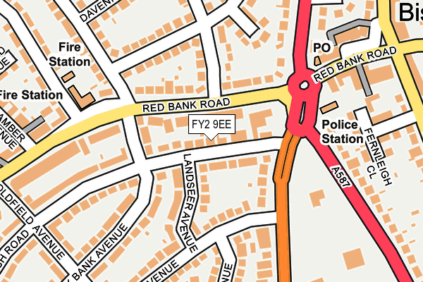FY2 9EE map - OS OpenMap – Local (Ordnance Survey)