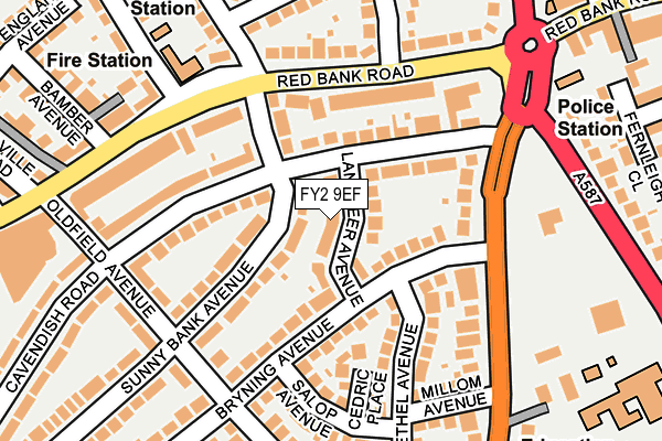 FY2 9EF map - OS OpenMap – Local (Ordnance Survey)