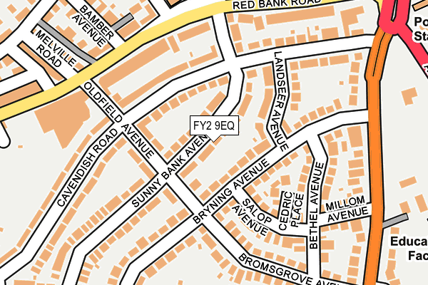 FY2 9EQ map - OS OpenMap – Local (Ordnance Survey)