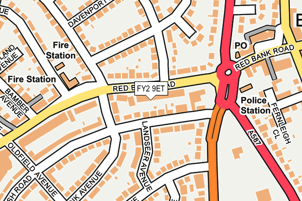 FY2 9ET map - OS OpenMap – Local (Ordnance Survey)