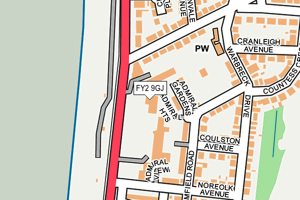 FY2 9GJ map - OS OpenMap – Local (Ordnance Survey)