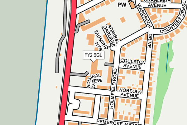 FY2 9GL map - OS OpenMap – Local (Ordnance Survey)