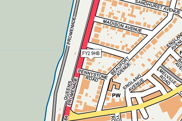 FY2 9HB map - OS OpenMap – Local (Ordnance Survey)