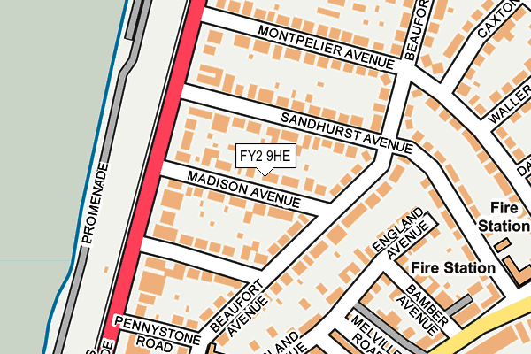 FY2 9HE map - OS OpenMap – Local (Ordnance Survey)