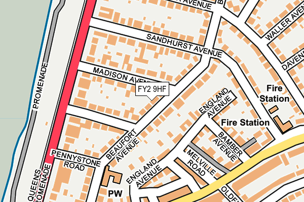 FY2 9HF map - OS OpenMap – Local (Ordnance Survey)