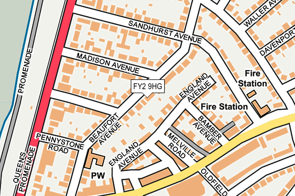 FY2 9HG map - OS OpenMap – Local (Ordnance Survey)
