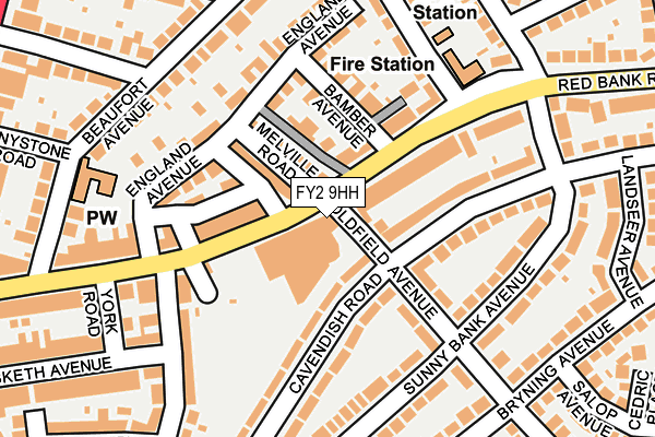 FY2 9HH map - OS OpenMap – Local (Ordnance Survey)