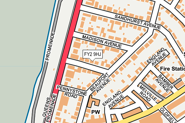 FY2 9HJ map - OS OpenMap – Local (Ordnance Survey)