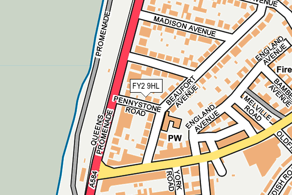 FY2 9HL map - OS OpenMap – Local (Ordnance Survey)
