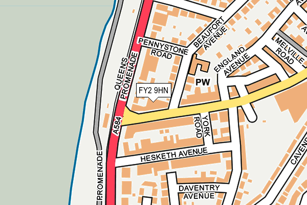 FY2 9HN map - OS OpenMap – Local (Ordnance Survey)