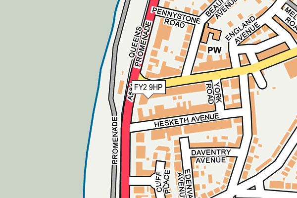 FY2 9HP map - OS OpenMap – Local (Ordnance Survey)