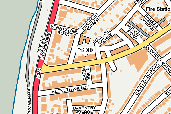 FY2 9HX map - OS OpenMap – Local (Ordnance Survey)