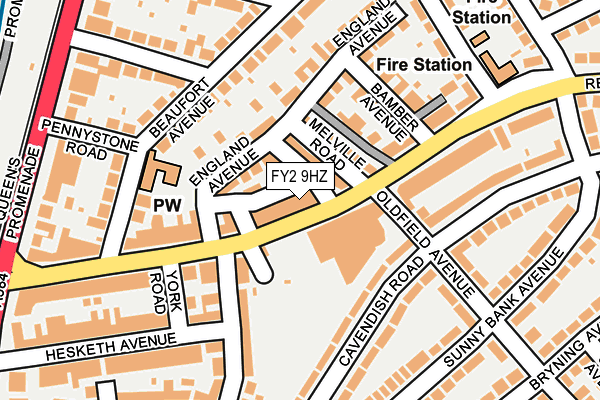 FY2 9HZ map - OS OpenMap – Local (Ordnance Survey)
