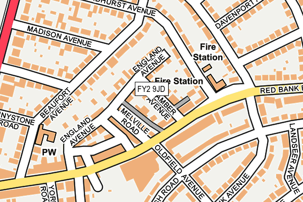FY2 9JD map - OS OpenMap – Local (Ordnance Survey)