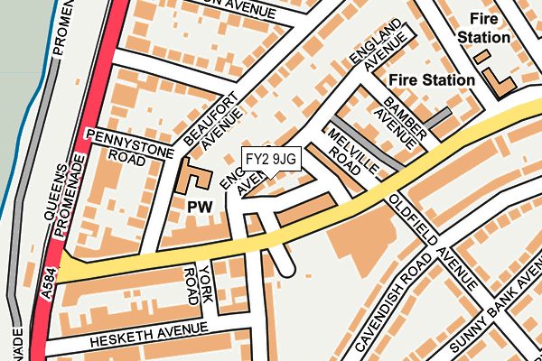 FY2 9JG map - OS OpenMap – Local (Ordnance Survey)