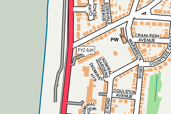 FY2 9JH map - OS OpenMap – Local (Ordnance Survey)