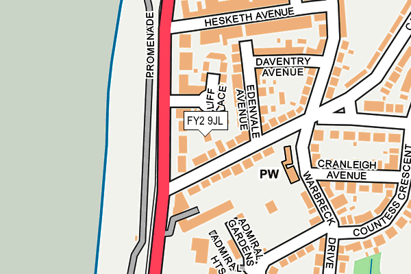 FY2 9JL map - OS OpenMap – Local (Ordnance Survey)