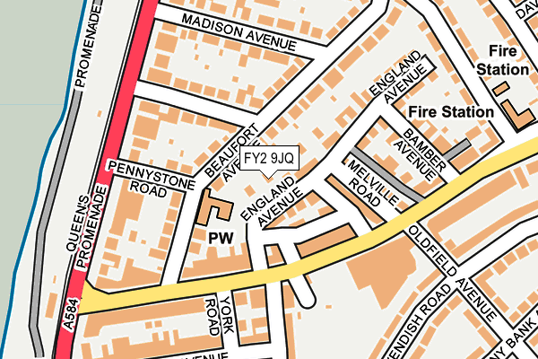 FY2 9JQ map - OS OpenMap – Local (Ordnance Survey)