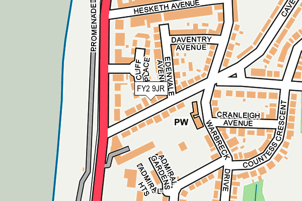 FY2 9JR map - OS OpenMap – Local (Ordnance Survey)