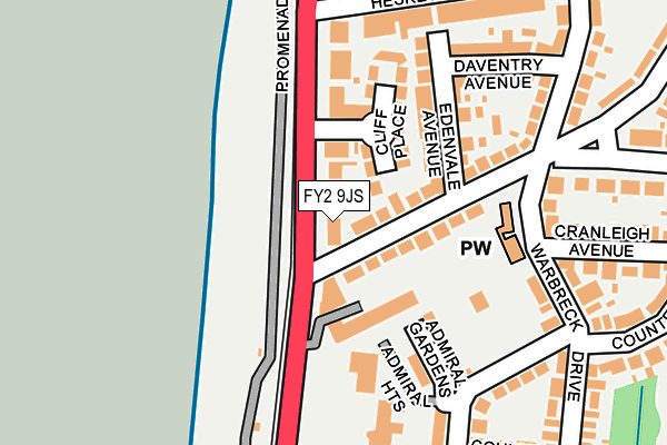 FY2 9JS map - OS OpenMap – Local (Ordnance Survey)