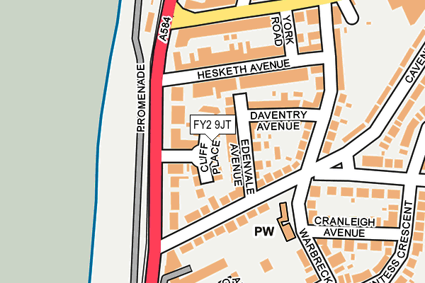 FY2 9JT map - OS OpenMap – Local (Ordnance Survey)