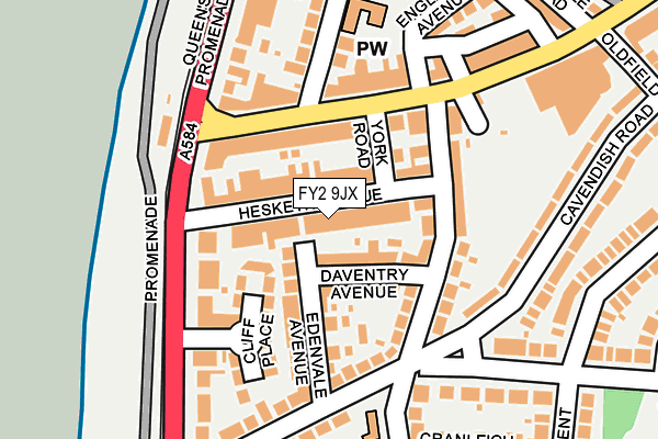 FY2 9JX map - OS OpenMap – Local (Ordnance Survey)
