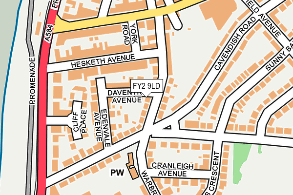 FY2 9LD map - OS OpenMap – Local (Ordnance Survey)