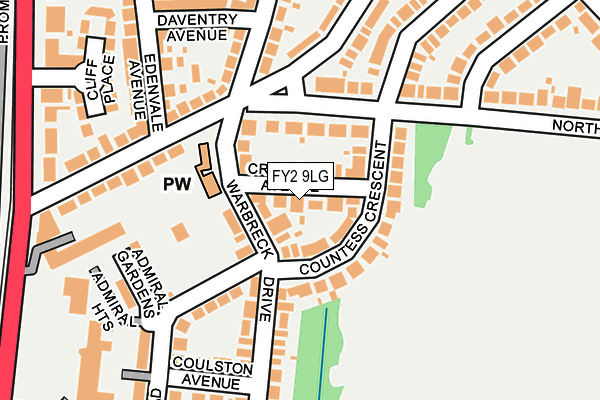 FY2 9LG map - OS OpenMap – Local (Ordnance Survey)