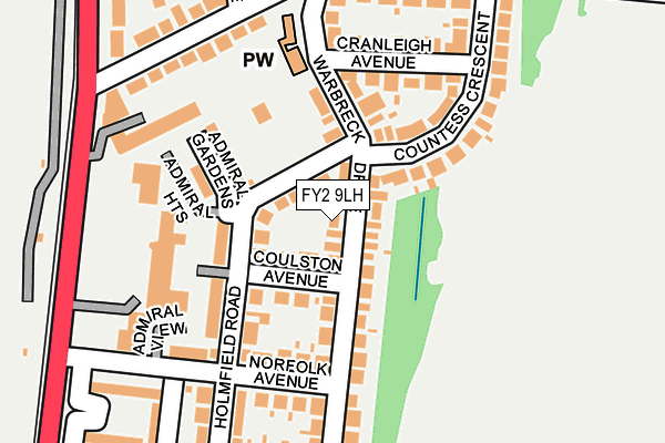 FY2 9LH map - OS OpenMap – Local (Ordnance Survey)