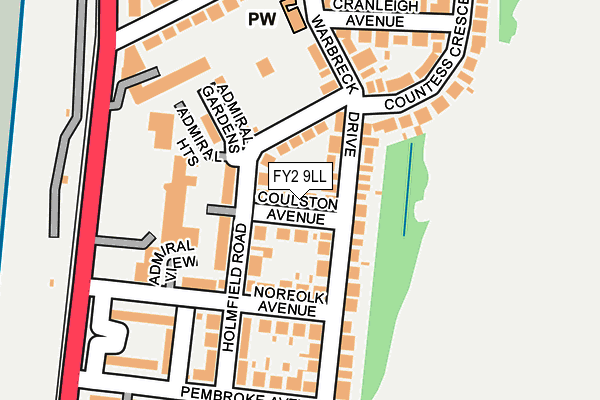 FY2 9LL map - OS OpenMap – Local (Ordnance Survey)