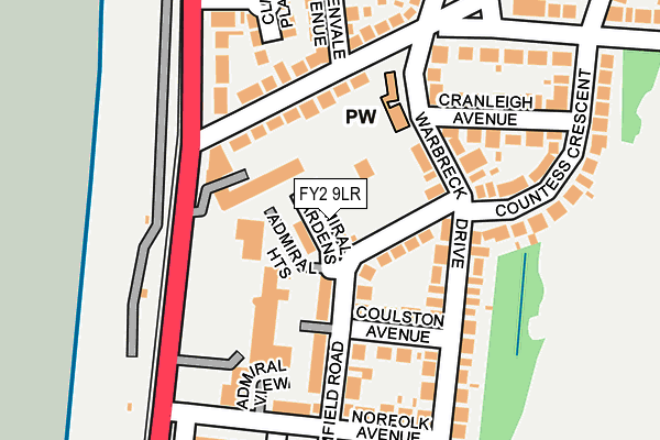 FY2 9LR map - OS OpenMap – Local (Ordnance Survey)