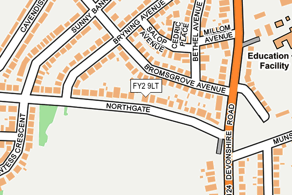 FY2 9LT map - OS OpenMap – Local (Ordnance Survey)