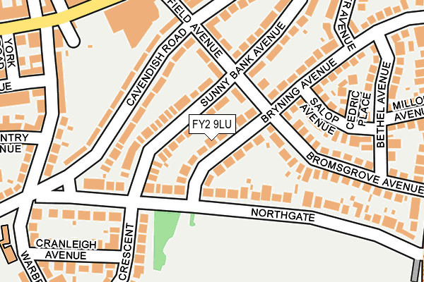 FY2 9LU map - OS OpenMap – Local (Ordnance Survey)