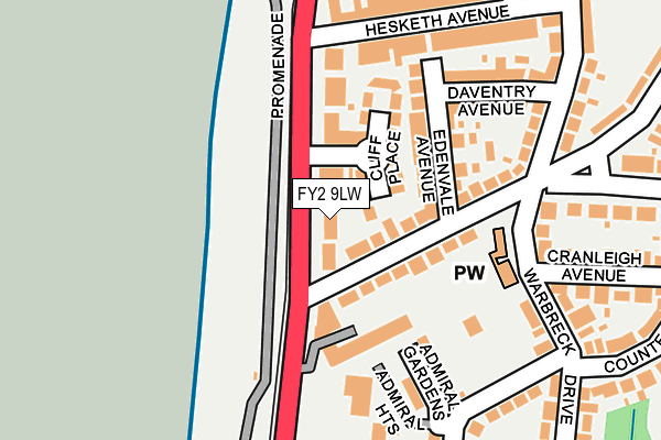 FY2 9LW map - OS OpenMap – Local (Ordnance Survey)