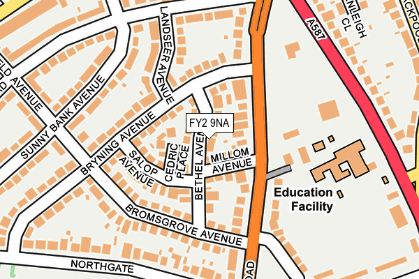 FY2 9NA map - OS OpenMap – Local (Ordnance Survey)