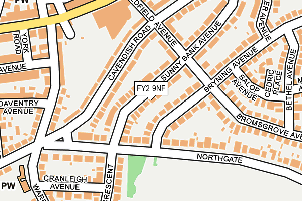 FY2 9NF map - OS OpenMap – Local (Ordnance Survey)