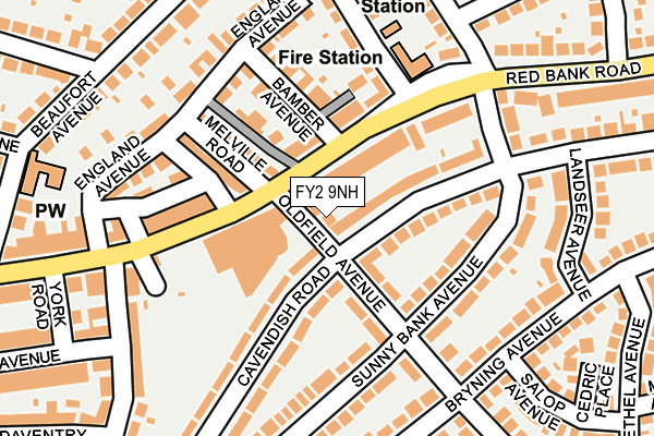 FY2 9NH map - OS OpenMap – Local (Ordnance Survey)