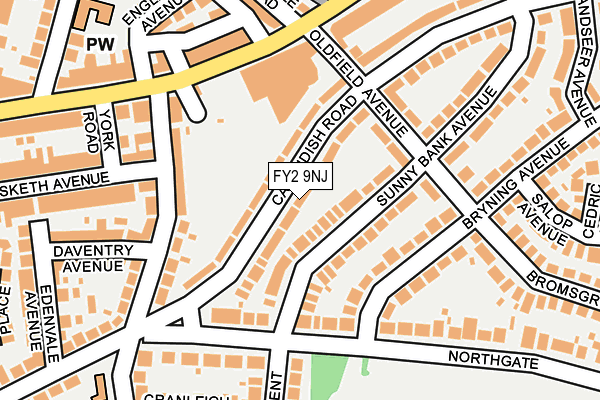 FY2 9NJ map - OS OpenMap – Local (Ordnance Survey)
