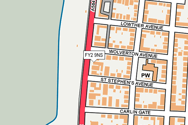 FY2 9NS map - OS OpenMap – Local (Ordnance Survey)